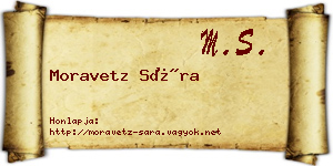 Moravetz Sára névjegykártya