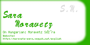 sara moravetz business card